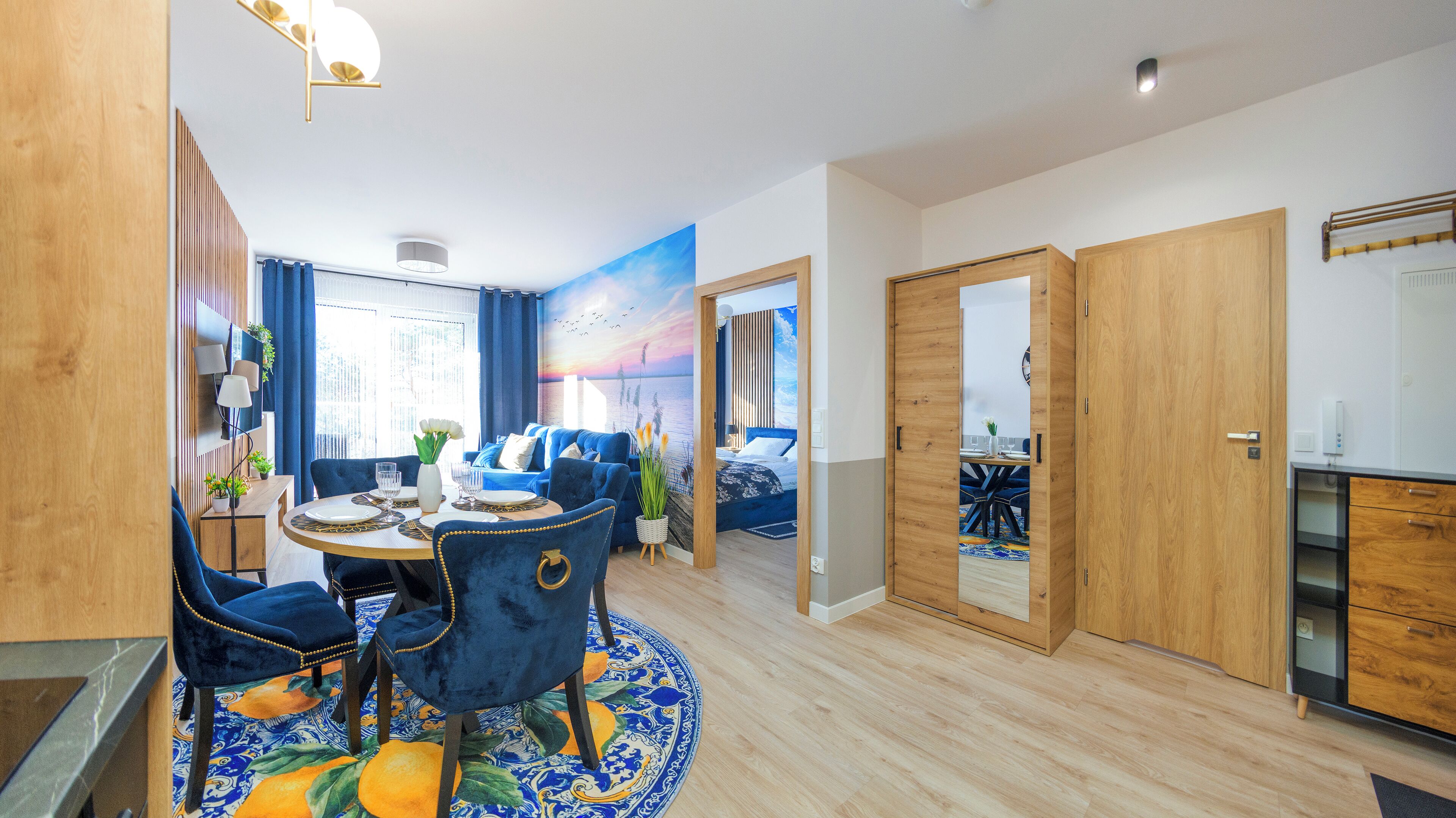 Individually decorated, individually furnished, iron/ironing board