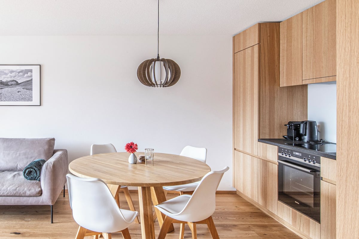 經典公寓 | 私人廚房 | 電冰箱、烤箱、爐台、洗碗機