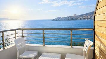 Deluxe-Doppelzimmer, Balkon, Meerblick | Balkon