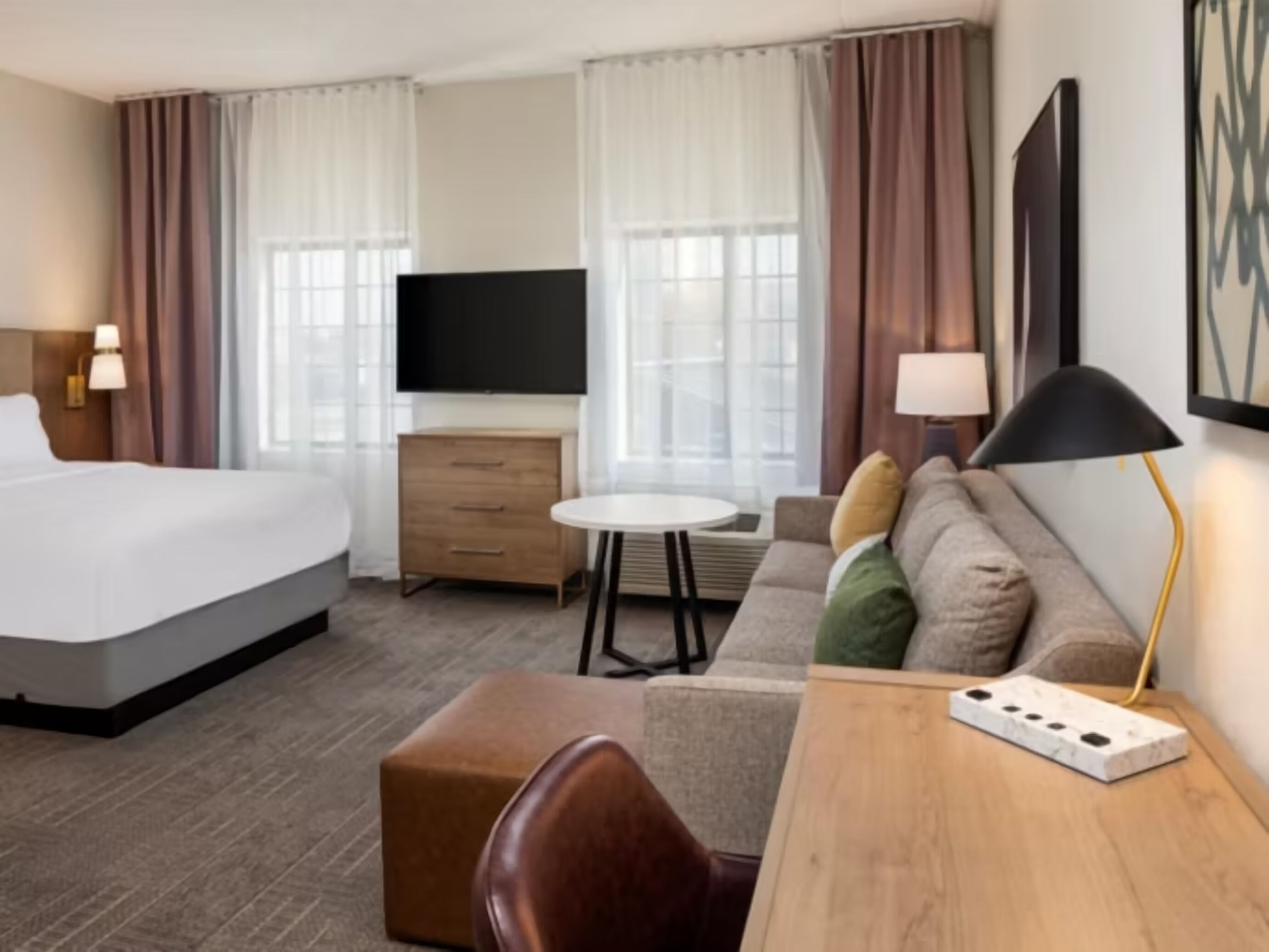 Stretch out with a roomy suite layout and cozy seating.