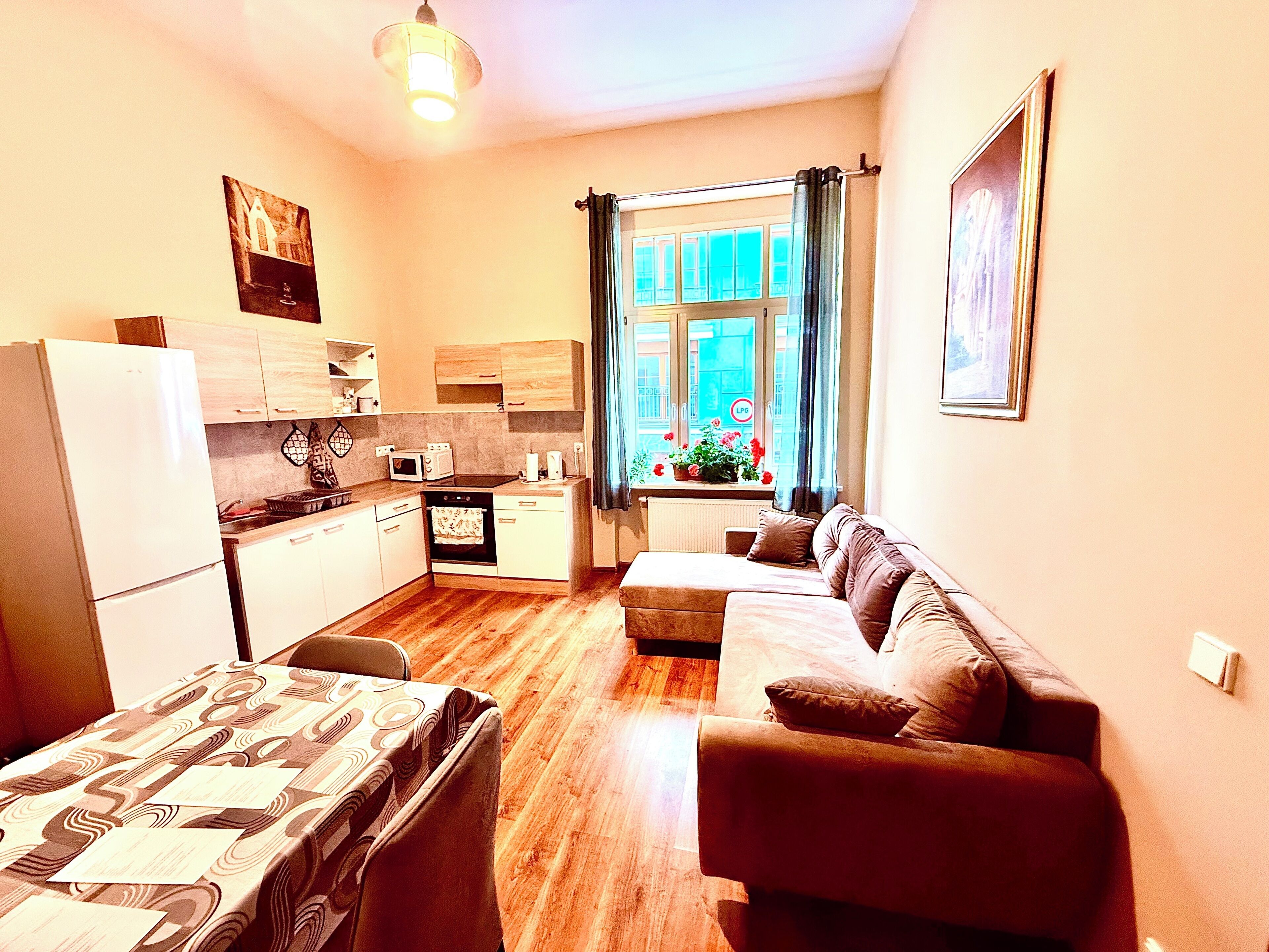 Appartement Deluxe, non-fumeurs, vue ville | Coin séjour