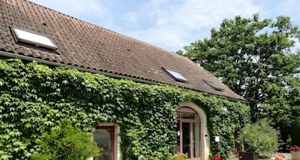 Chambre dâhĂŽtes « Chambre Tilleul » avec jardin commun et climatisation