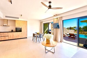 Dining - Luxurious 6 persons Villa 'Selene 3' with private pool & mountain and countryside views (Rhodes)