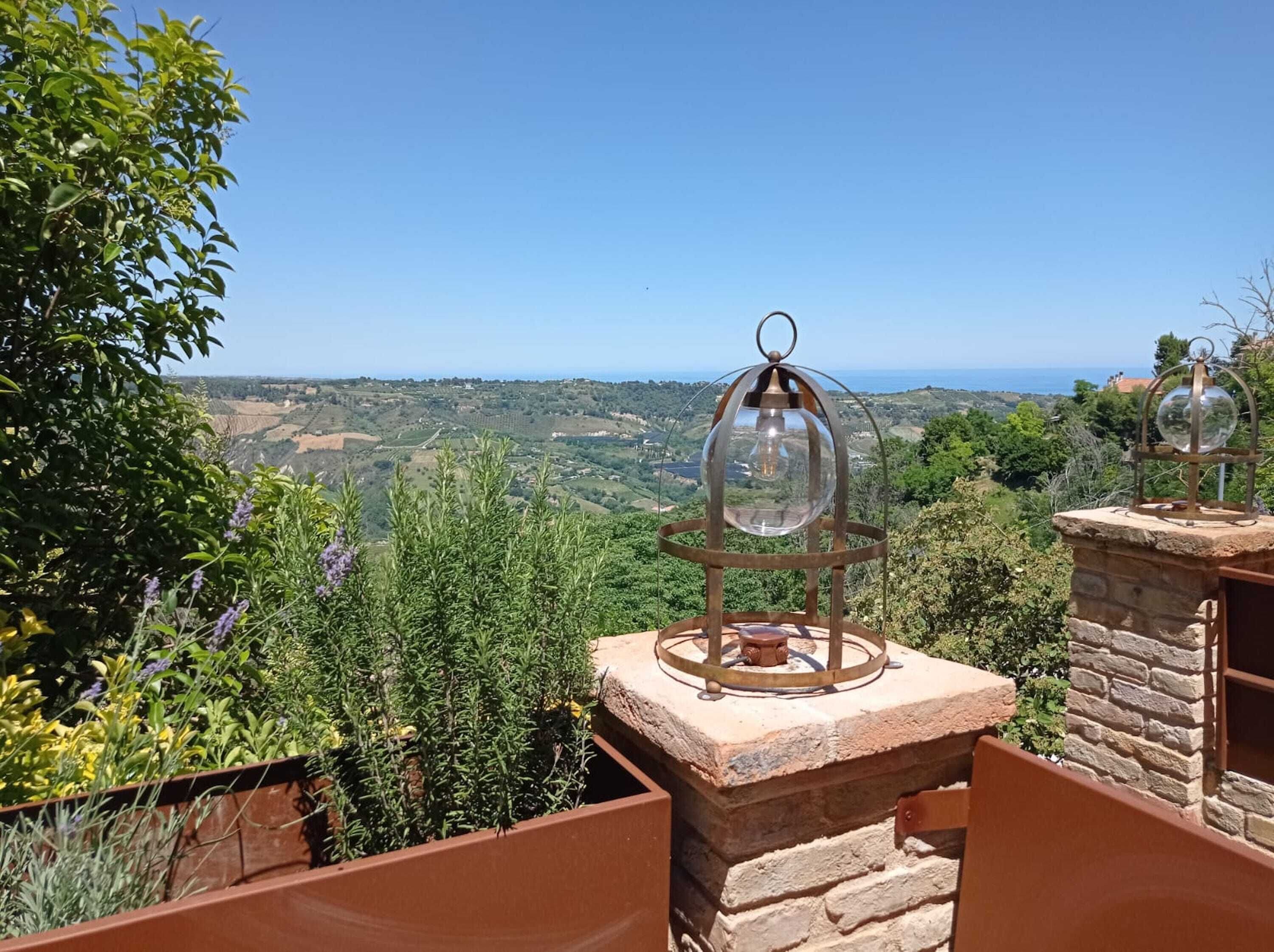 Vue sur la campagne depuis l’hébergement
