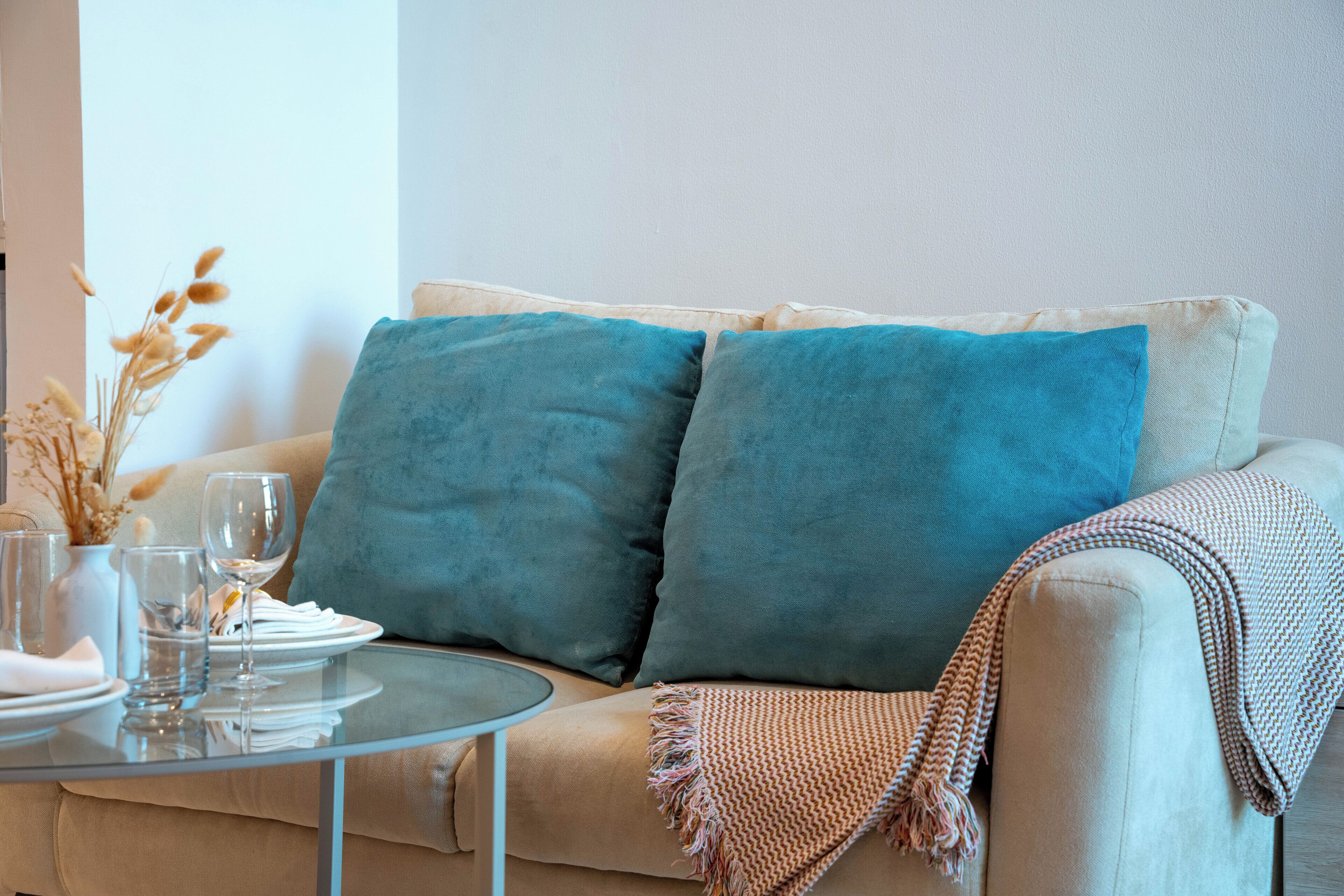 Deluxe Studio | Living area | 65-inch Smart TV with cable channels, Netflix, streaming services