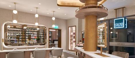 Johnstown Estate Holiday Lodges. Co Meath. Modern, stylish bar at the spa.