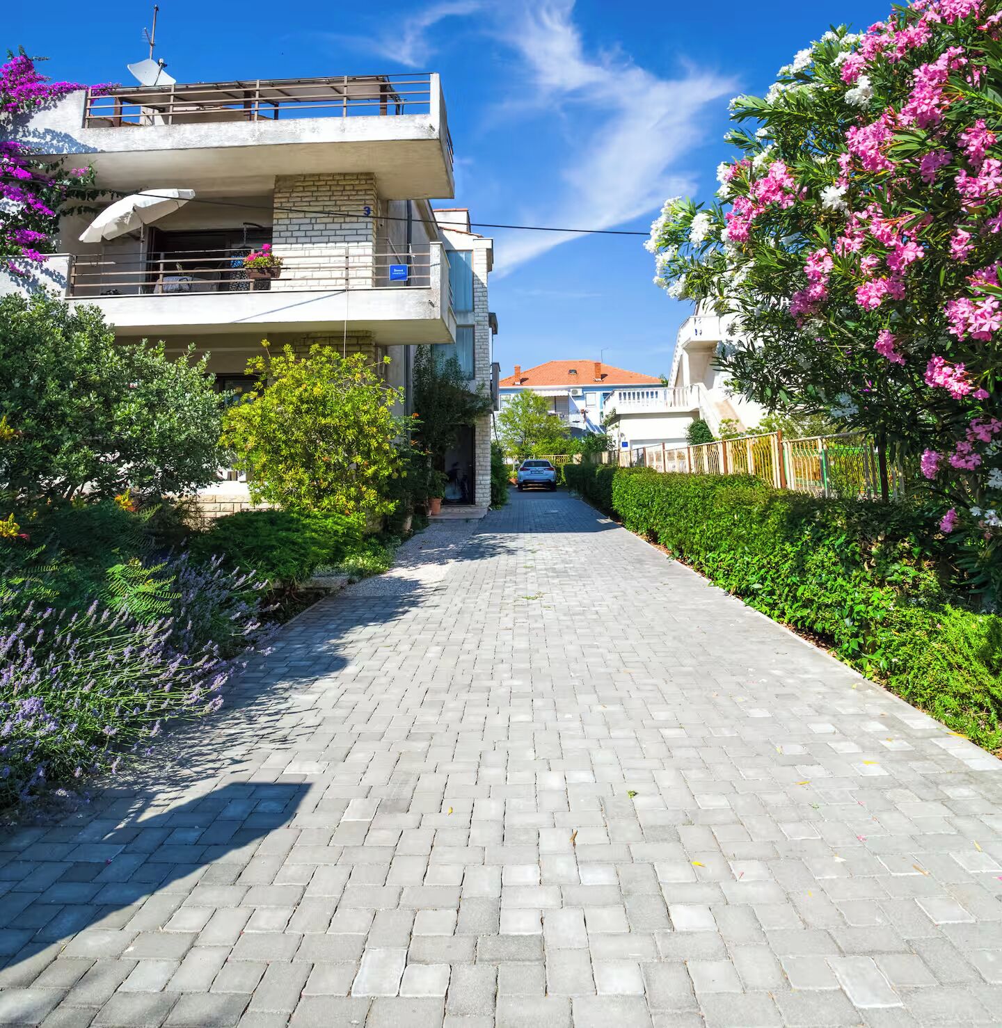 Voorkant van accommodatie