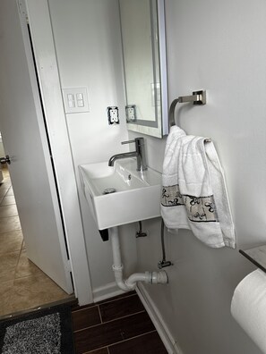 Towels, soap, toilet paper