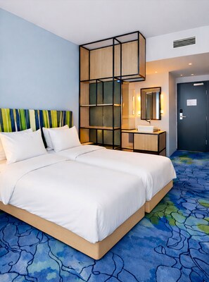 Habitación estándar, 2 camas individuales | Insonorización, tabla de planchar con plancha y wifi gratis 