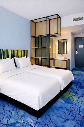 Standaard kamer, 2 eenpersoonsbedden | Geluiddichte muren, een strijkplank/strijkijzer, gratis wifi, beddengoed