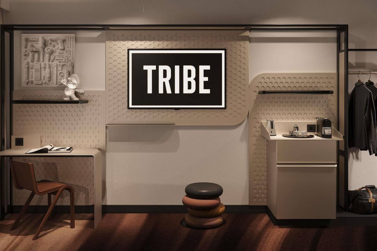 Room, 1 Double Bed (Tribe Essential) | Premium bedding, blackout drapes, soundproofing, WiFi (free)