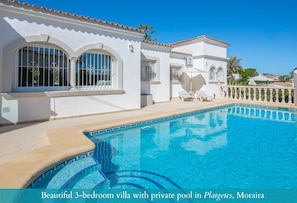 Pool - Villa Alegre, sunny 3-Bed near the beach (Teulada)