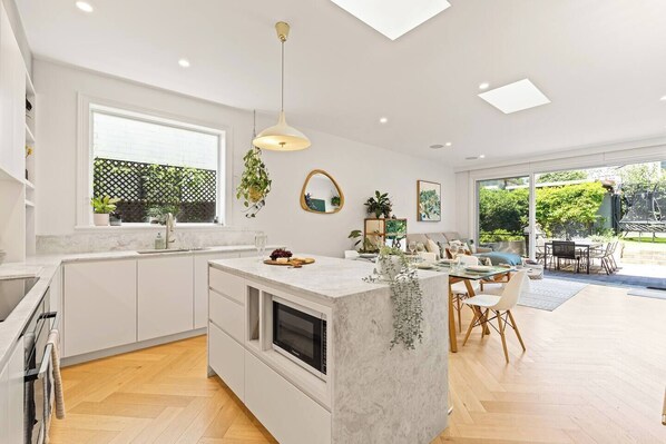 Fridge, microwave, oven, stovetop - Elegant Family Home with Garden Oasis (Crows Nest)