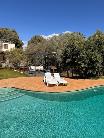 Pool. Rural House 'Cortijo Corral Del Gallo' with Mountain Views, Wi-Fi & Air Conditioning