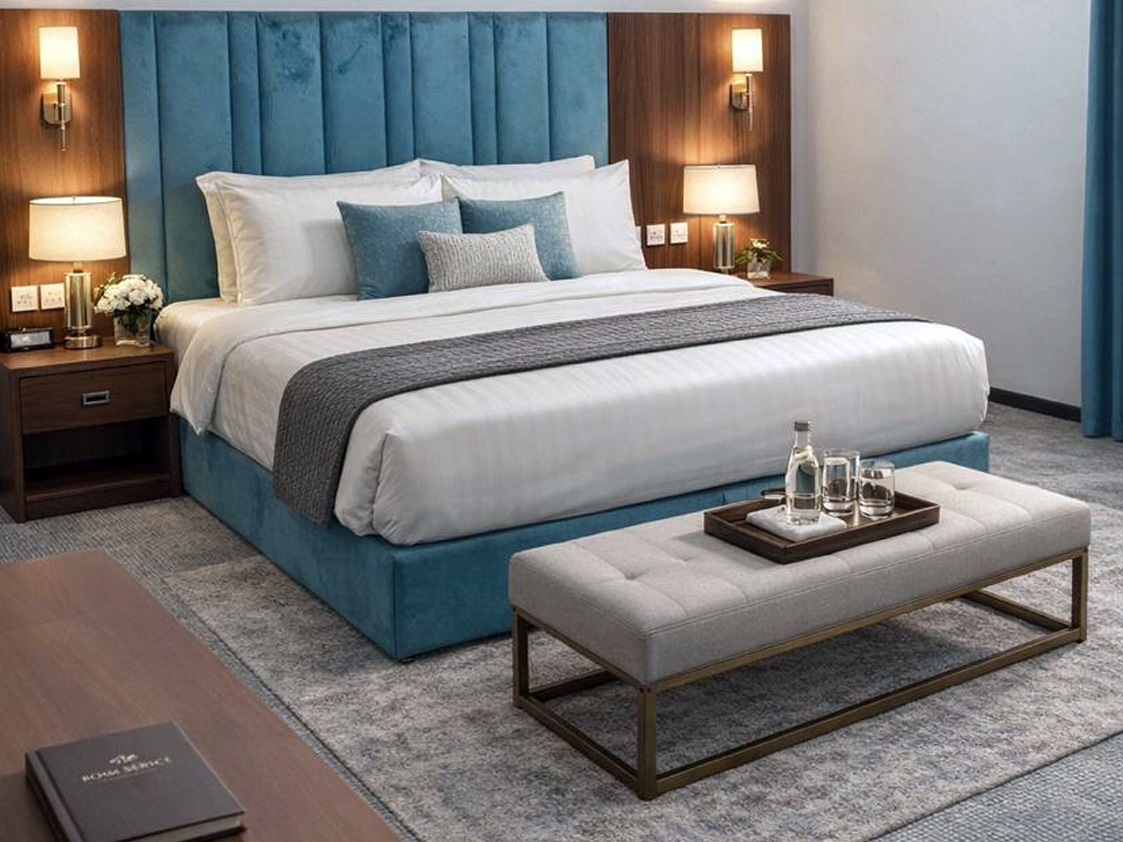 ملاءات للفراش لا تسبب الحساسية وستائر تعتيم وواي فاي مجانًا