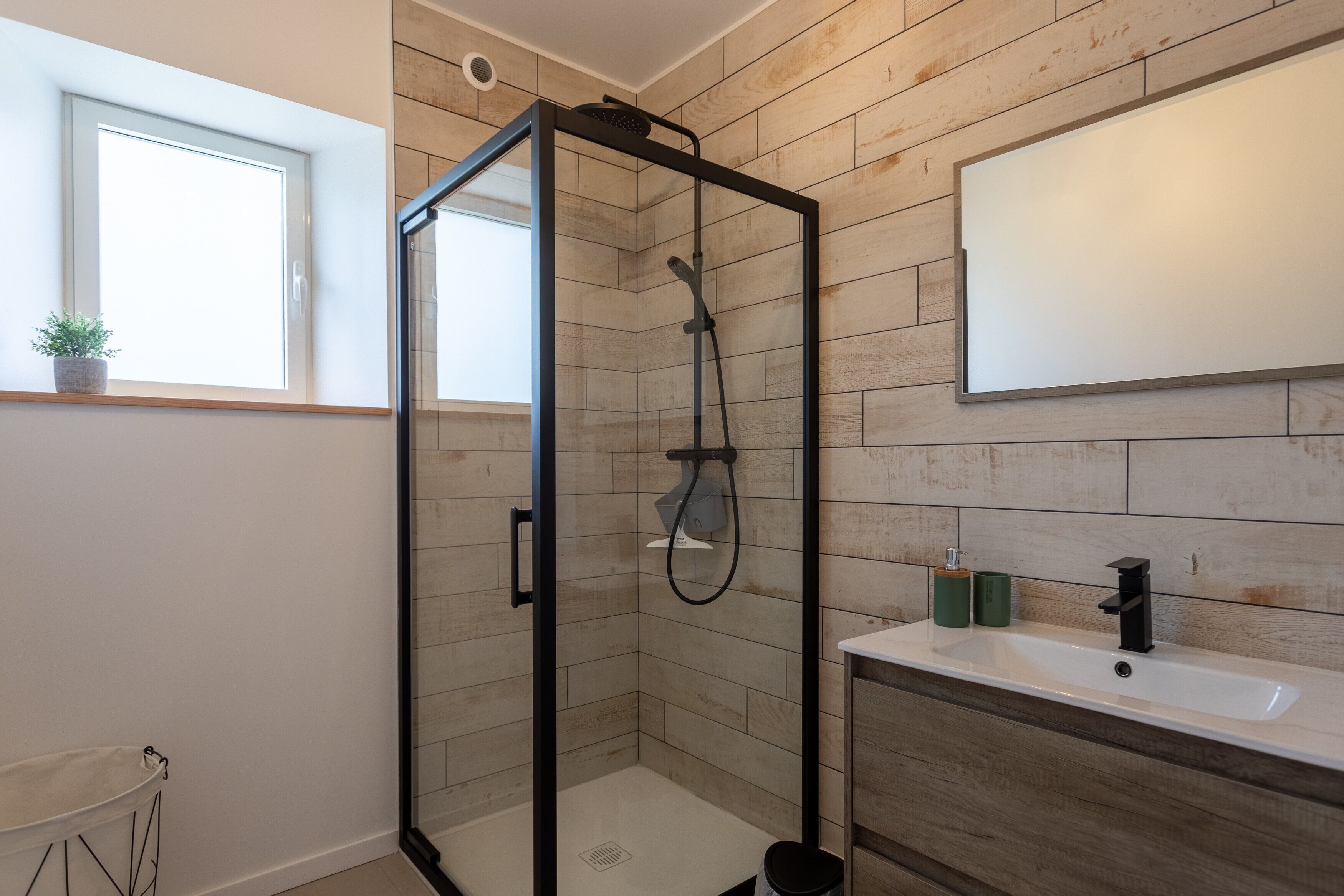 Shower, hair dryer