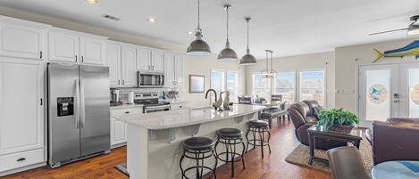 Microwave, oven, stovetop, dishwasher