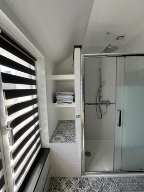 Shower, hair dryer, towels, toilet paper - La maison de la venelle (Primelin)