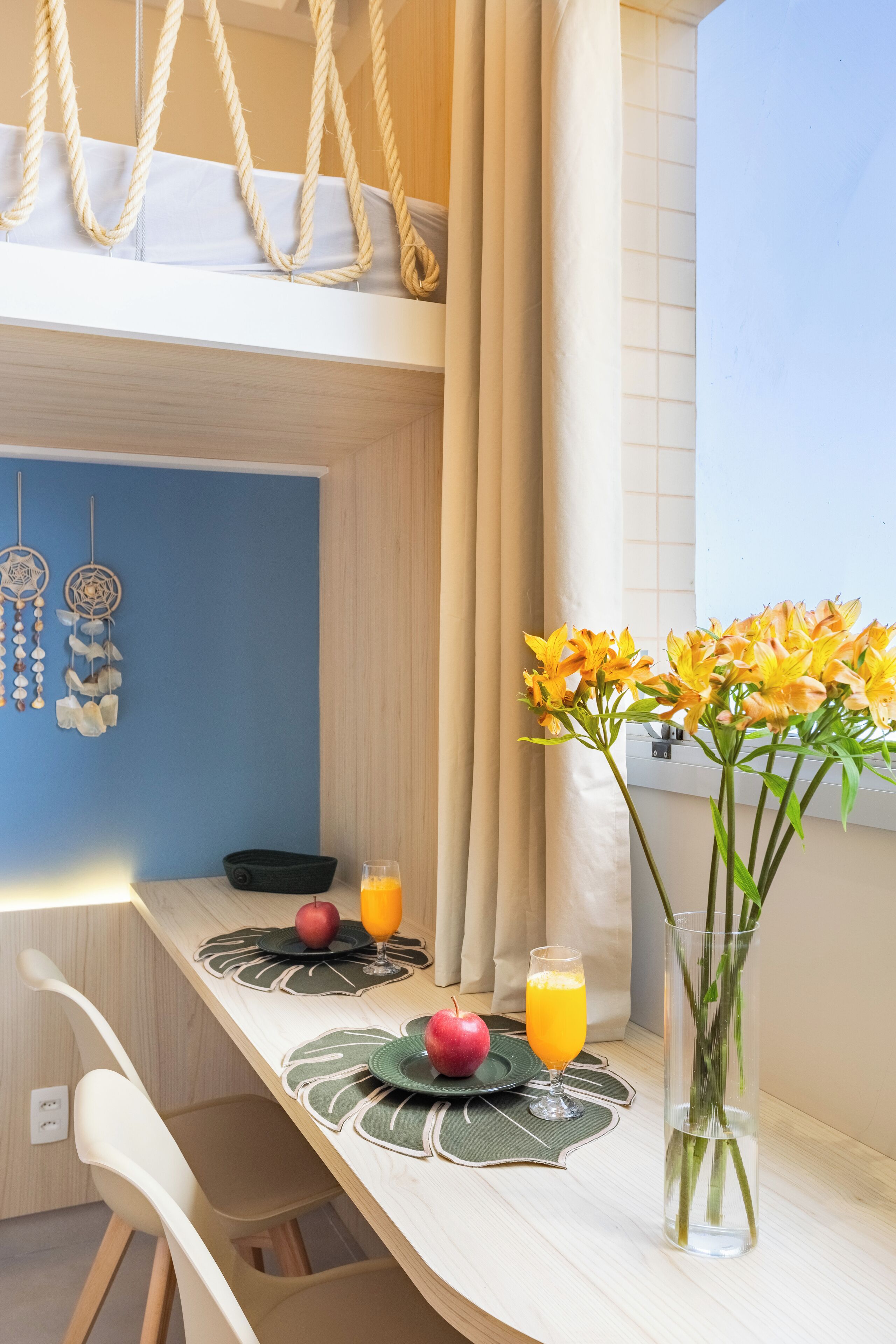 Apartemen Deluks, dapur, pemandangan pantai | Tempat makan