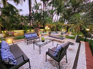 Terrace/patio - Casa de Tartaruga - Heritage Goan Villa, Half Acre, Private Pool, Staff (North Goa)