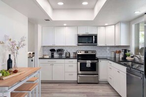 Fridge, microwave, oven, stovetop - Dive-Ready Private Pool, Patio Paradise, Hot Tub (Mesa)