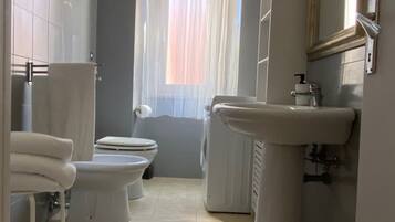 Dusche, Haartrockner, Bidet, HandtĂŒcher