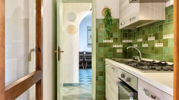 Fridge, stovetop, toaster