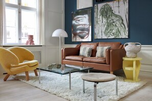 Appartement Deluxe, vue ville | Coin séjour