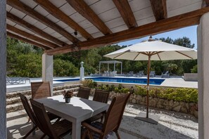 Outdoor dining - Villa Can Negri Pollensa (Pollensa / Pollença)
