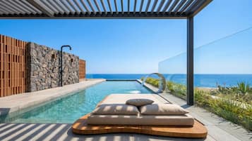 Deluxe Villa, 3 Bedrooms, Private Pool, Sea View | Beach/ocean view