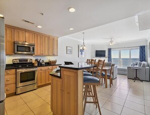 Fridge, microwave, oven, stovetop - Oceanfront Condo in Bethany w/ Views (Bethany)