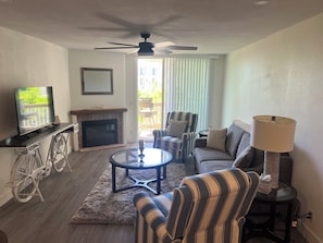 TV, fireplace - Oceanview Retreat at North Coast Village B107 (Oceanside)