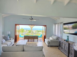 Living area - Lovely 3 bed home with  bedroom AC in St. James, overlooking the Caribbean Sea (Saint James Parish)