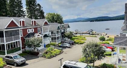Condo Lac Archambault | Fireplace | beach access