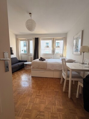 Iron/ironing board, WiFi, bed sheets - Central Geneva Studio with free Travel Pass (Genève)