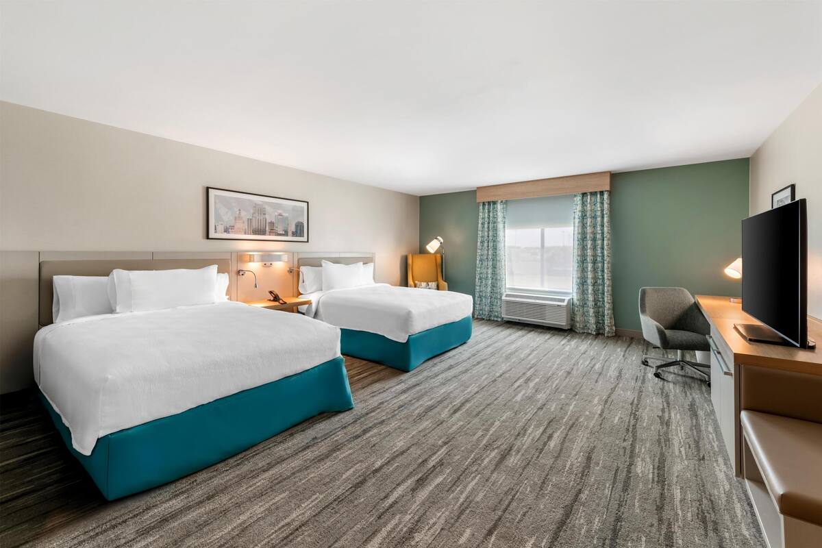 Room, 2 Queen Beds, Accessible (Roll-In Shower) | Premium bedding, down duvets, pillow-top beds, desk