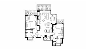 Floor plan - Two-Bedroom Resort Residence (Carlsbad)