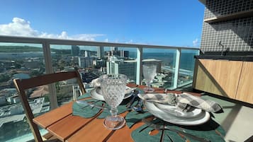 Deluxe-Studio, Balkon, Meerblick | Blick vom Balkon