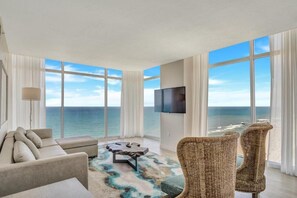TV - Daytona Grande | One Bedroom Oceanfront Suite | Extended Coastal Stay (Daytona Beach)