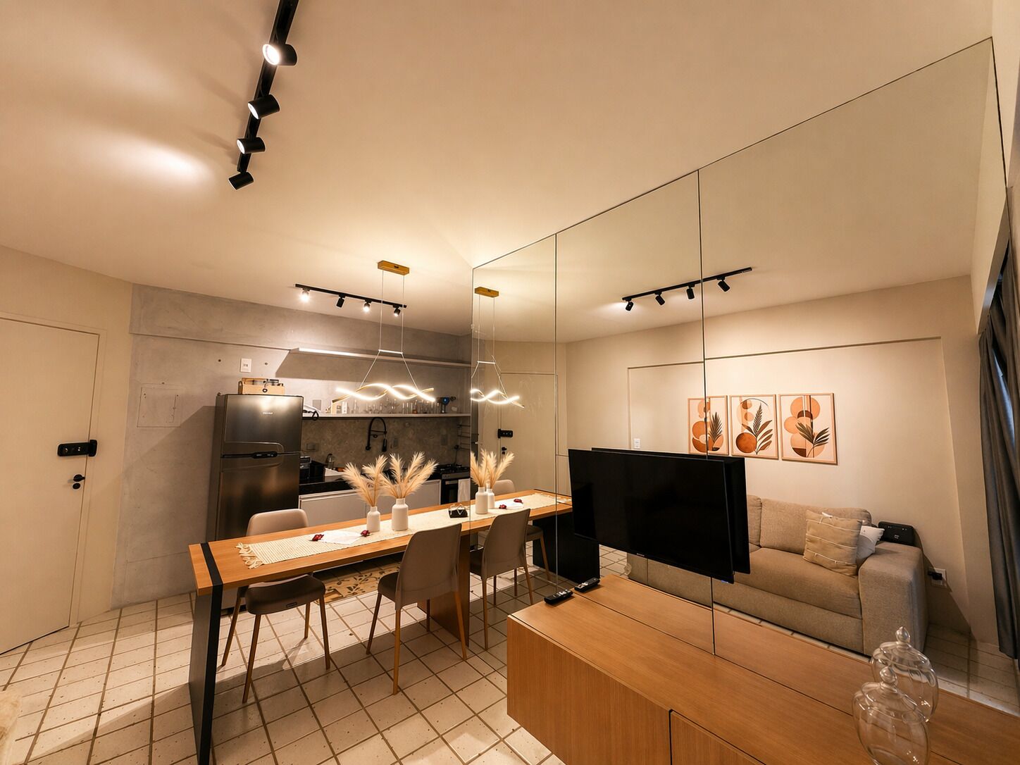 Apartamento família, vista parcial para o mar | Cozinha privada