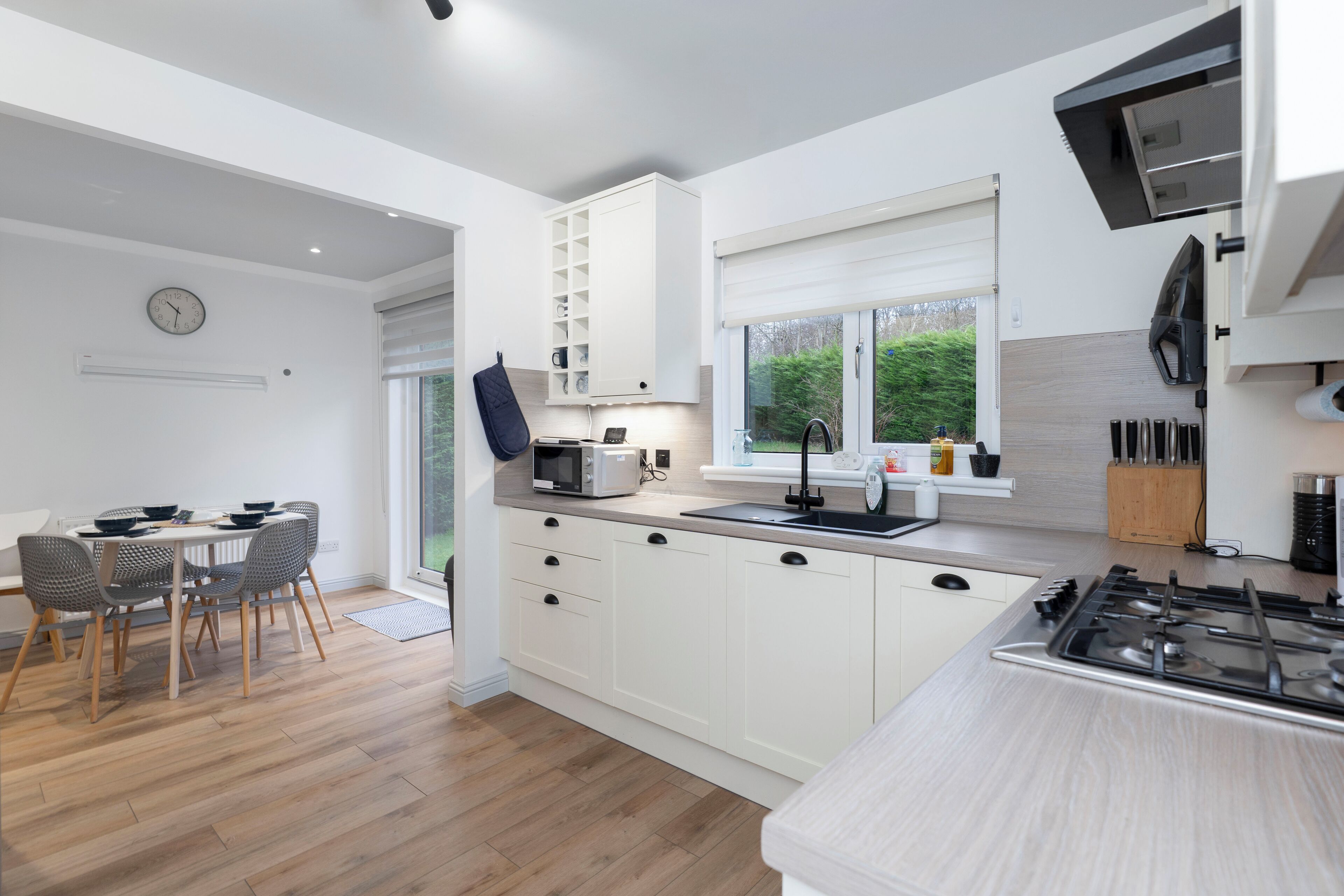 Microwave, oven, stovetop, dishwasher