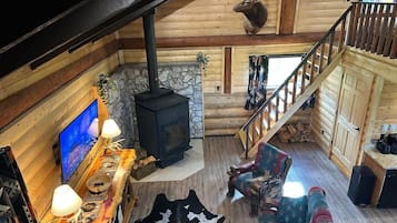 Télévision, cheminée