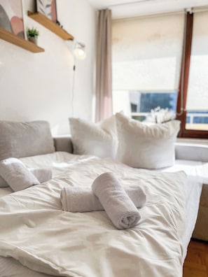 1 bedroom, desk, travel cot, free WiFi - Quietly located, bright 2-room apartment with large loggia and underground garage (Bad Neuenahr-Ahrweiler)