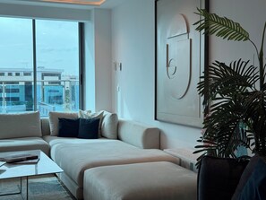Living area - Duplex apartment with swimming pool (Tunis)