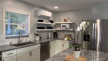 Microwave, oven, stovetop, dishwasher