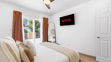 Iron/ironing board, travel crib, free WiFi, bed sheets