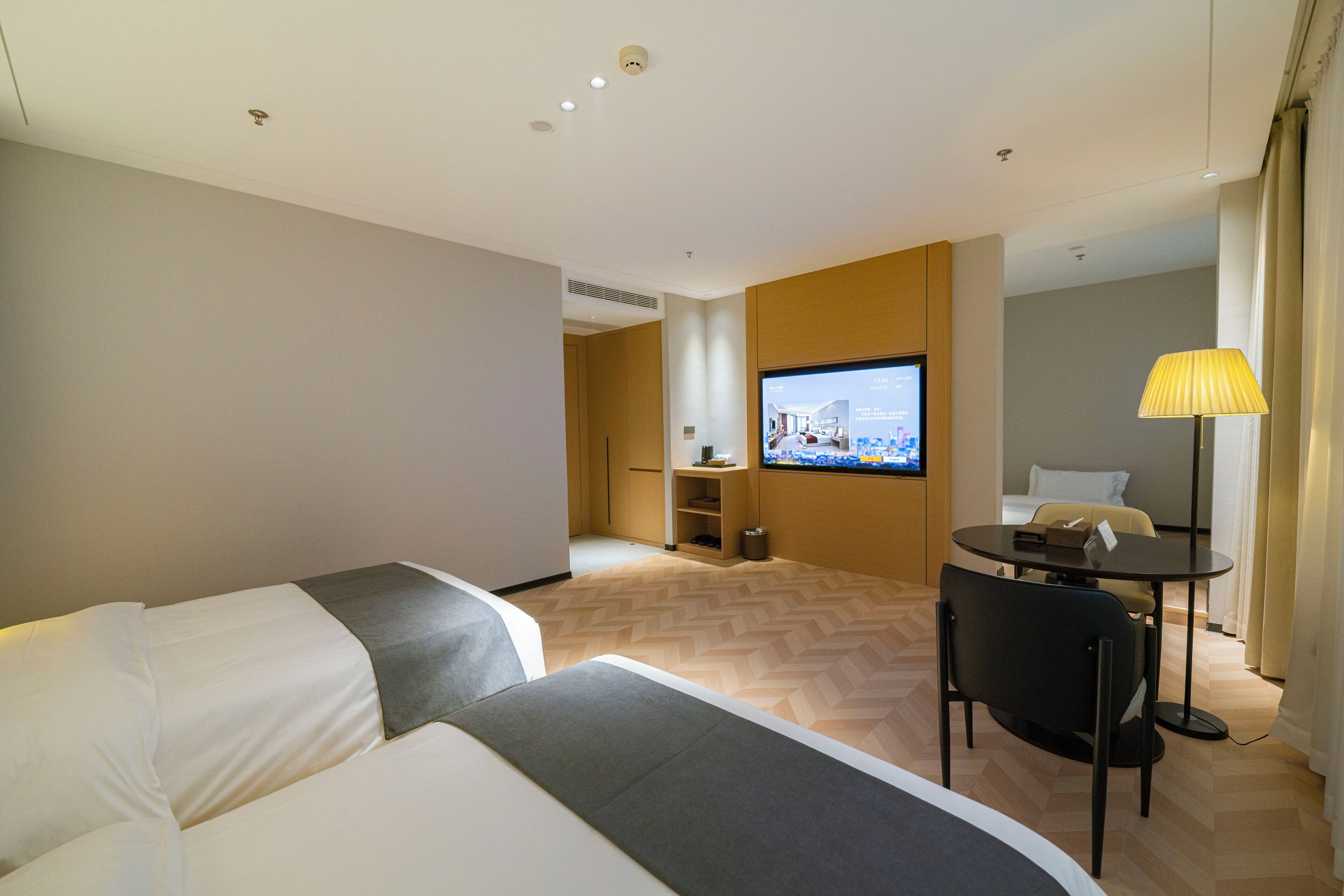 Kamar Triple Keluarga | Brankas, tirai kedap cahaya, dan Wi-Fi gratis