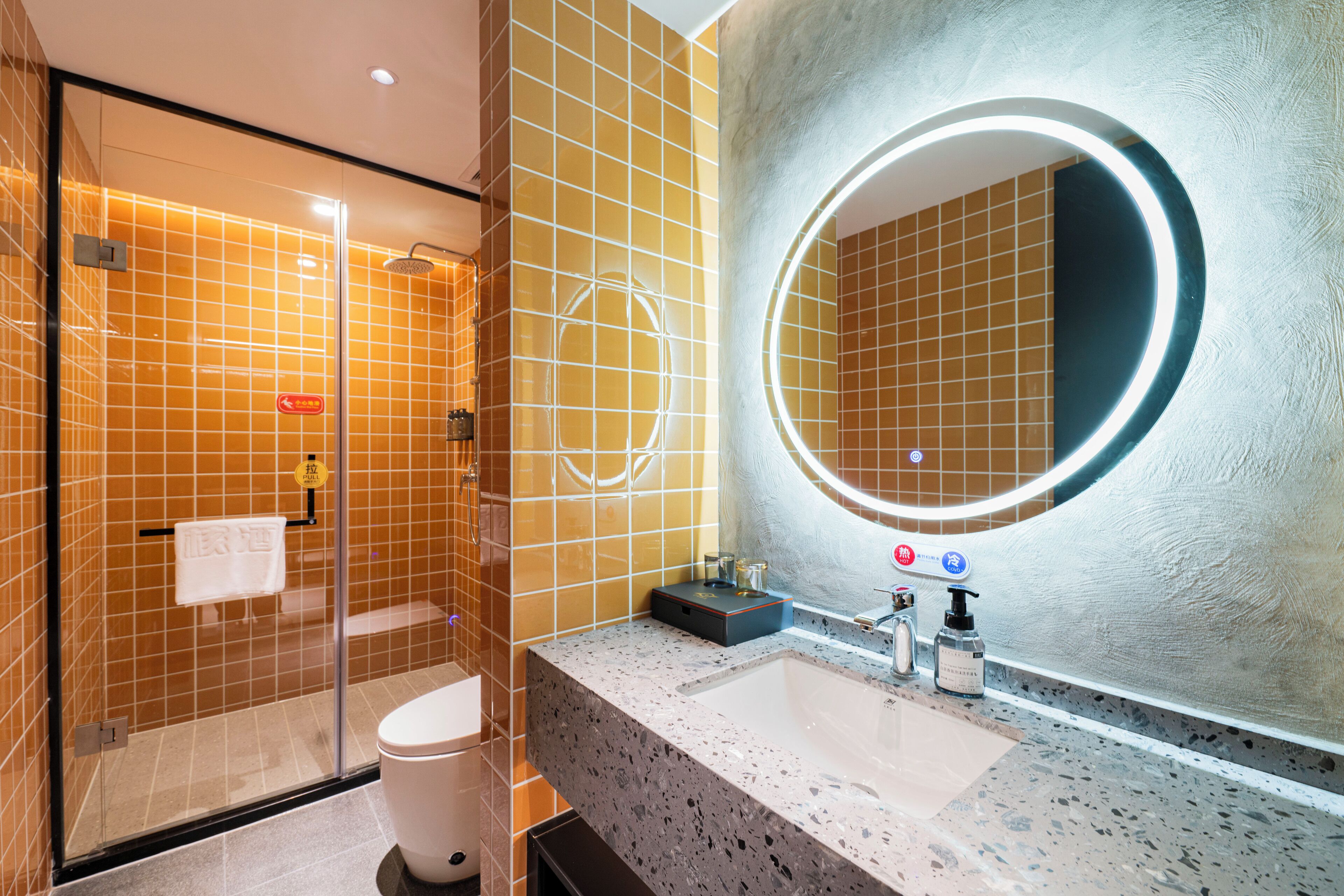Signature Twin Room | Bathroom | Shower, hair dryer, slippers, towels