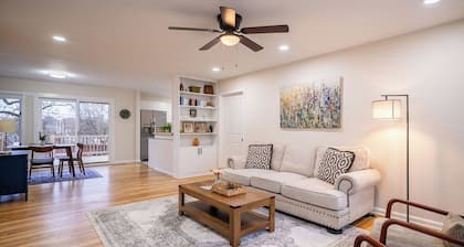 Perfect base camp house with basement game room, and large deck! Close to KU