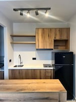 Apartment, Balcony, Garden View | Private kitchen